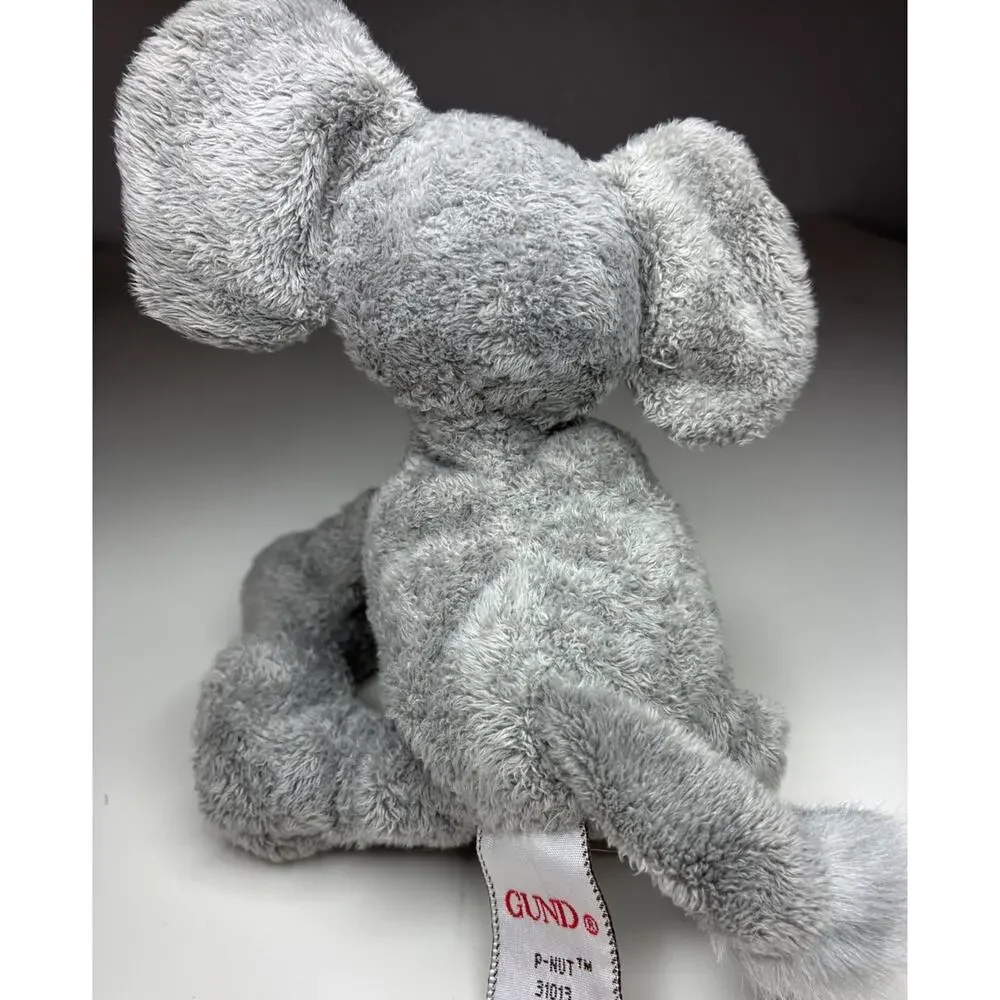 Vintage Gund P-Nut Elephant Plush 5” Gray Small Beanie Floppy Peanut #31013